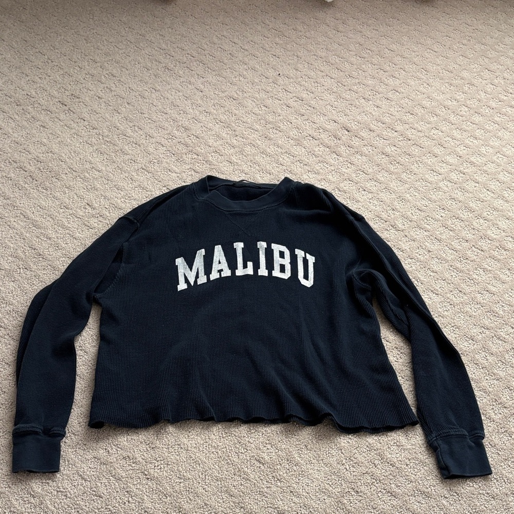 Brandy Melville Navy Long Sleeve Top